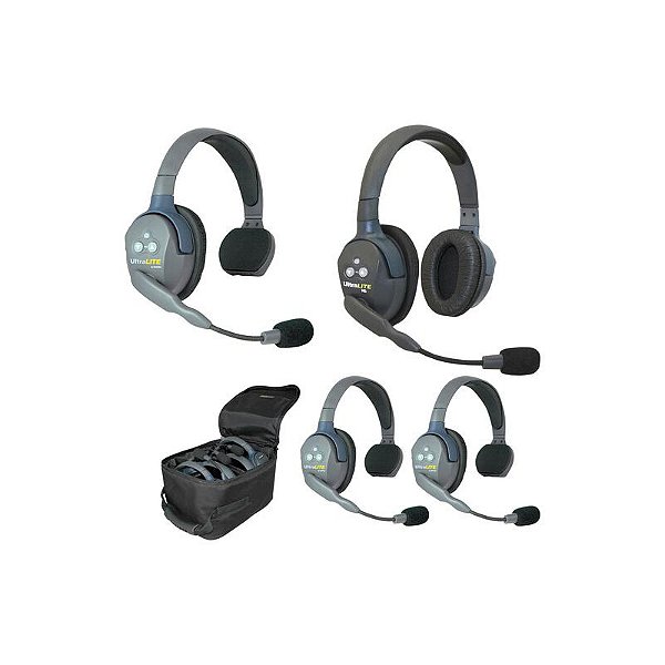 Eartec Sistema de Comunicação Sem Fio UltraLITE com 4 Headsets