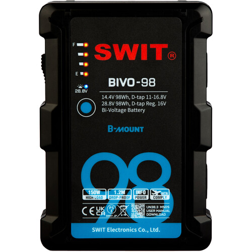 SWIT Bi-Volta 98 Bateria V-Mount Bivolt 98Wh 14,4V/28,8V