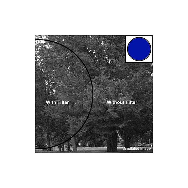 Filtro Tiffen 4x4" Azul #47B para Fotografia em Preto e Branco