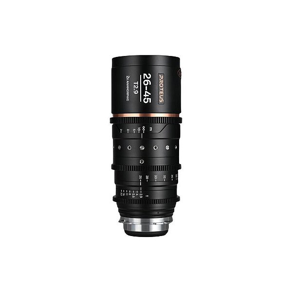 Lente Laowa Proteus 2× Anamórfica 26–45 mm T2.9 Flare Prateado PLEF