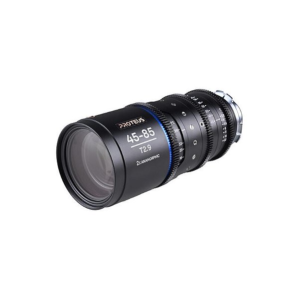 Lente Laowa Proteus 2× Anamórfica 45–85mm T2.9 Flare Azul PLEF