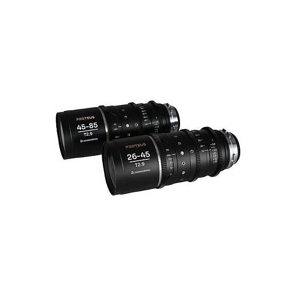 Lente Laowa Proteus 2× Anamórfica 26–45 mm T2.9 Flare Âmbar PLEF