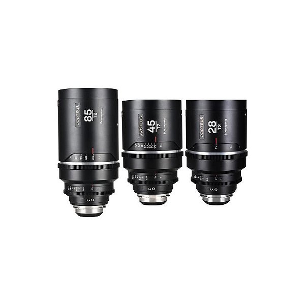 Kit de Lentes Anamórficas Laowa Proteus Flex 2× – 28 mm, 45 mm e 85 mm (PLEF)