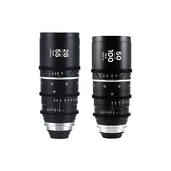 Laowa Kit Zoom Anamórfico Nanomorph S35 28‑55  50‑100 mm T2.9 Flare Azul PL