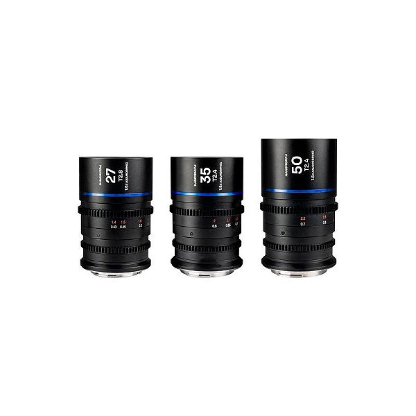 Lente Venus Optics Laowa Nanomorph Super 35 Kit 3 Lentes Leica L Azul