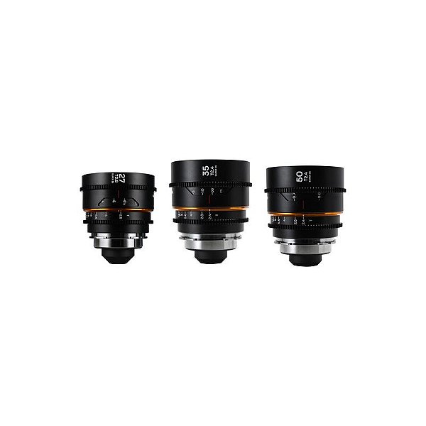 Kit 3 Lentes Laowa Nanomorph S35 Prime 27 mm/35 mm/50 mm Amber (PLEF)