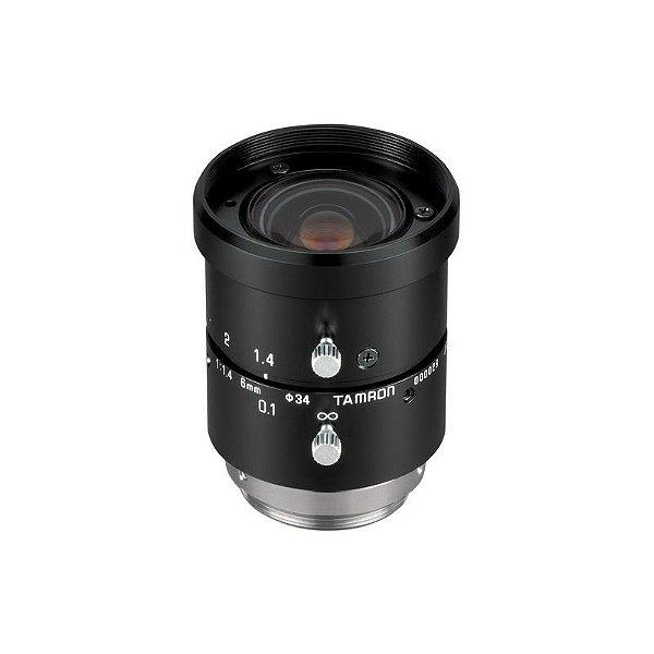 Tamron lente fixa 6 mm C‑Mount para visão industrial