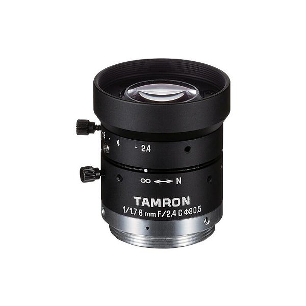 Tamron lente fixa 8 mm C‑Mount para visão industrial
