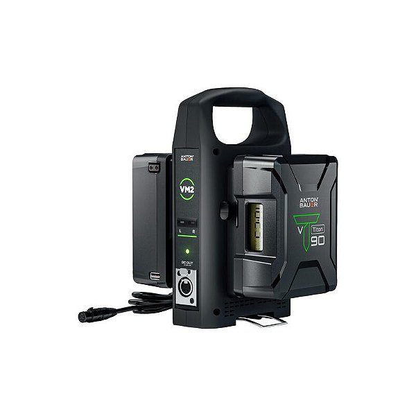 Anton Bauer Kit Titon 90 V-Mount (2 × 92 Wh) com Carregador Dual VM2
