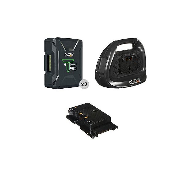 Anton Bauer Kit Titon 90 Gold Mount (2 × 92 Wh) com Carregador Dual e Placa para Sony