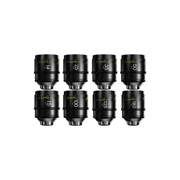 Kit 8 Lentes Prime Cine DZOFilm Arles FF/VV (14-180mm, ARRI PL)