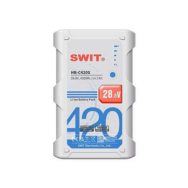 SWIT HB-C420S Bateria V-Mount 28.8V 420Wh Alta Potência