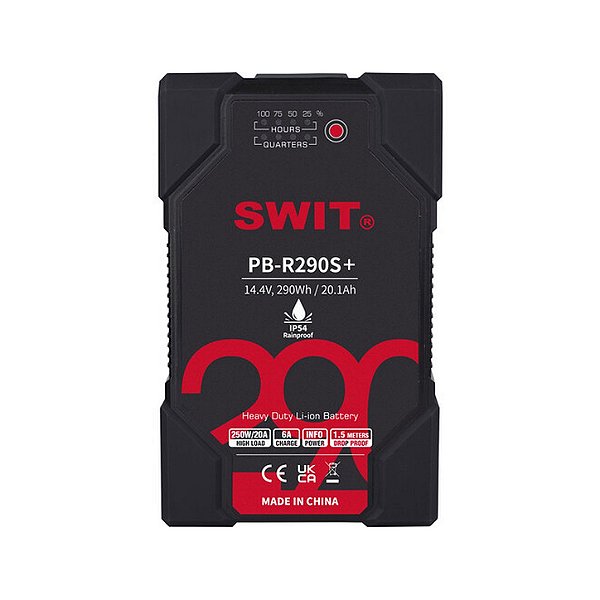 SWIT PB-R290S+ Bateria V-Mount 290Wh Heavy Duty para Cinema e Broadcast