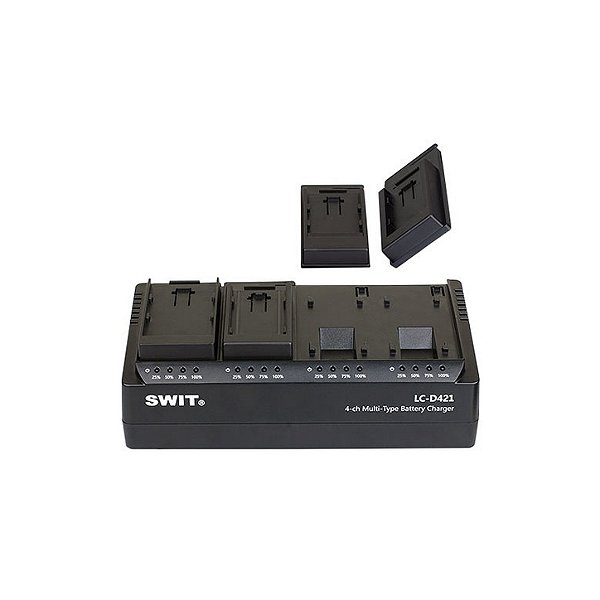 SWIT LC-D421 Carregador DV Multiformato de 4 Canais