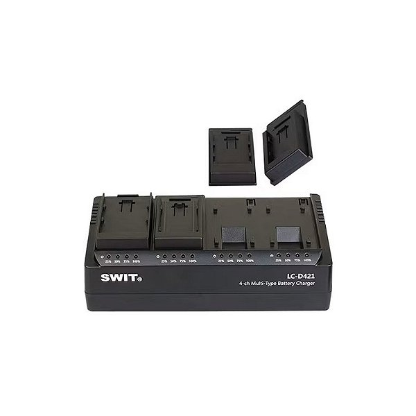 SWIT LC-D421U Carregador Simultâneo de 4 Canais para Baterias Panasonic DMW-BLF19