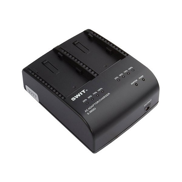 SWIT S-3602U Carregador Duplo e Fonte AC para Baterias Panasonic DMW-BLF19