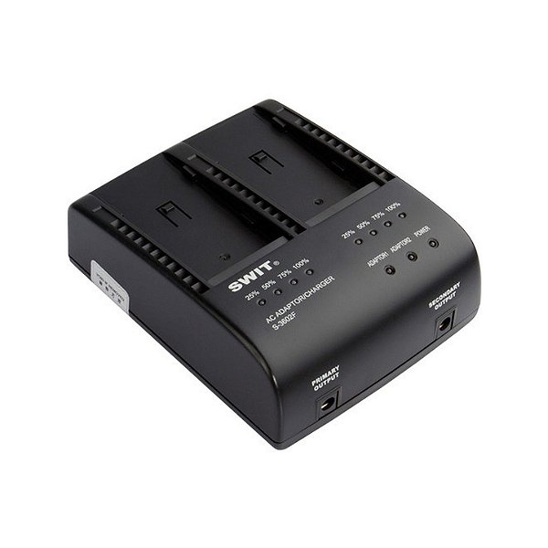 SWIT S-3602F Carregador Duplo e Fonte AC para Baterias Sony NP-F