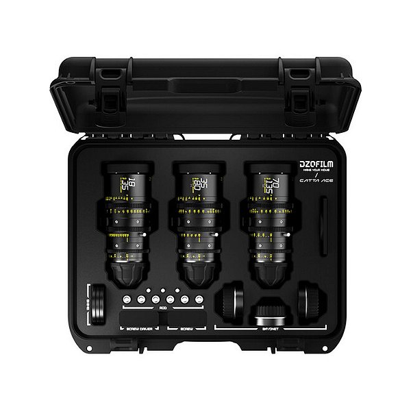 DZOFilm Catta FF 18-35mm, 35-80mm e 70-135mm T2.9 Kit de Lentes Cine Full Frame com Montagem ARRI PL