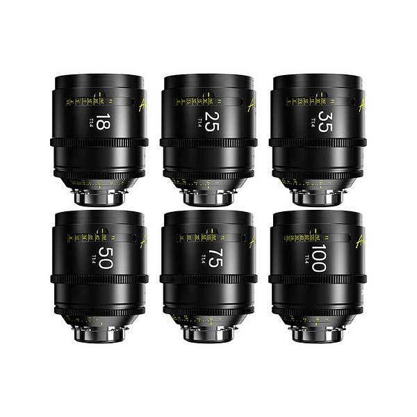 DZOFilm Arles Prime Kit com 6 Lentes Cine Full Frame T1.4 ARRI PL/i