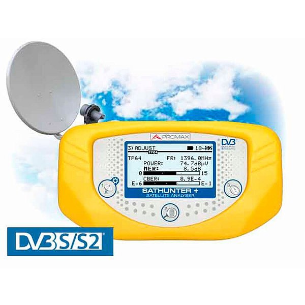Promax SATHUNTER Plus DVB-S/S2 e Localizador de satélites DSS