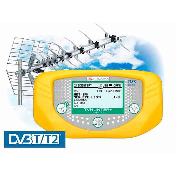 Promax TVHUNTER Plus Localizador Digital de TV Para DVB-T e DVB-T2