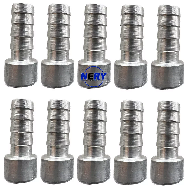 Conexão Salva Vida 10MM Alumínio Encaixe Interno Pct C/ 10