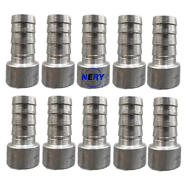 Conexão Salva Vida 12MM Alumínio Encaixe Interno Pct C/ 10