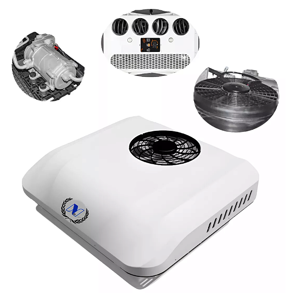 Kit Ar Condicionado Teto Elétrico Slim Com Gás Para Caminhão - Vans