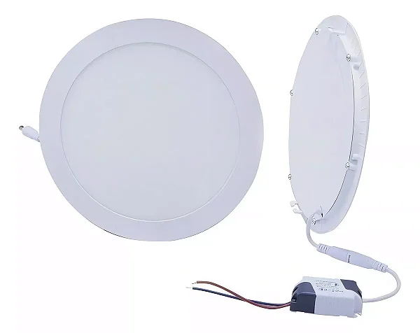PAINEL LED LUZ SOLLAR  12W REDONDO 6500K EMBUTIR