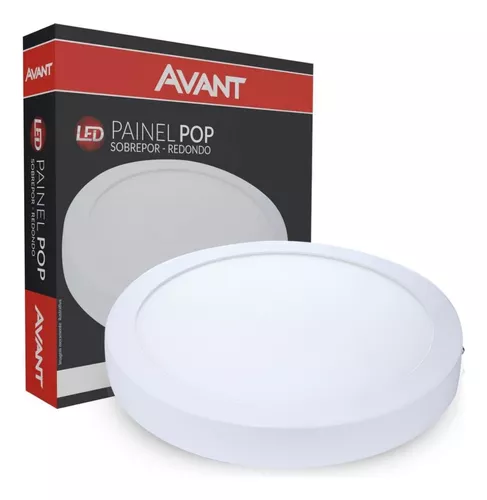 PAINEL LED AVANT  24W REDONDO 6500K SOBREPOR