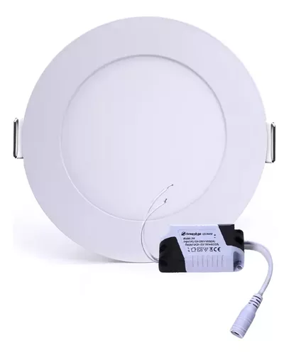 PAINEL MEGAACE LED REDONDO EMBUTIR 9X9CM 3W 3000K