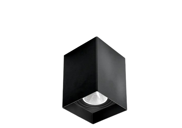 SPOT LUMANTI SOBREPOR QUADRADO MR16 PRETO