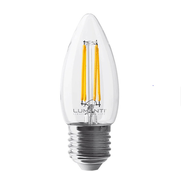 LÂMPADA LUMANTI FILAMENTO VELA CLEAR LED 4W 7200K E27