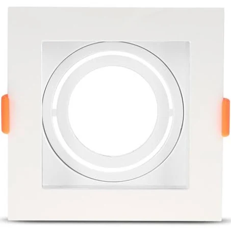 SPOT LUMANTI EMBUTIR QUADRADO BRANCO COM RECUO BRANCO MR16 BASE GU10