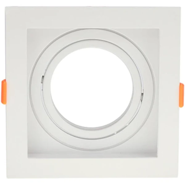 SPOT LUMANTI EMBUTIR QUADRADO BRANCO COM RECUO BRANCO AR70 BASE GU10