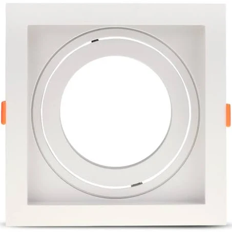 SPOT LUMANTI EMBUTIR QUADRADO BRANCO COM RECUO BRANCO PAR30 BASE E27
