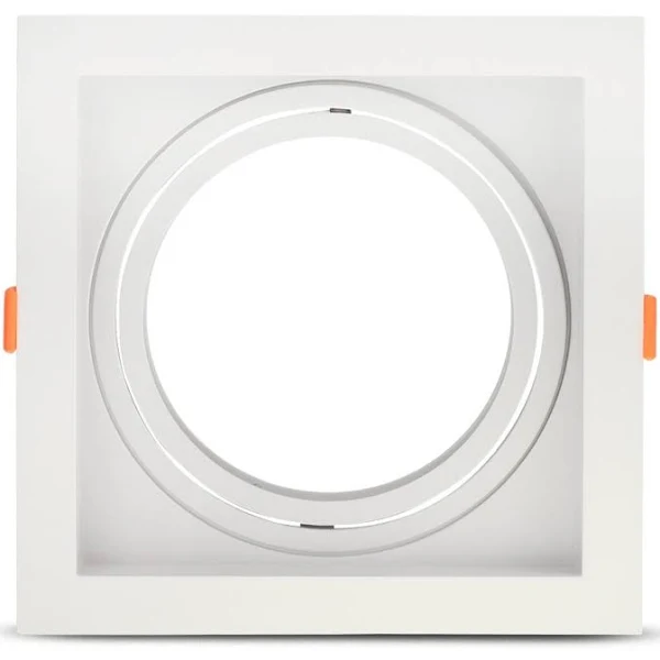 SPOT LUMANTI EMBUTIR QUADRADO BRANCO COM RECUO BRANCO  AR111 BASE GU10