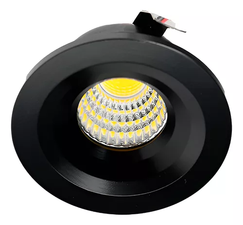 MINI SPOT LED EMBUTIDO PRETO ELYSA  3W 3000K