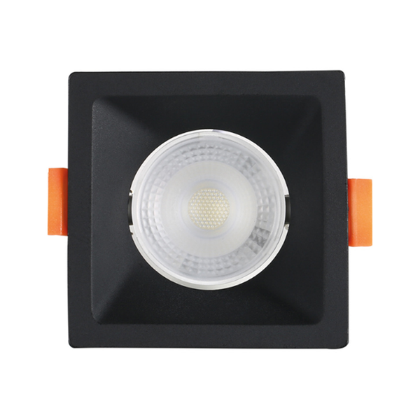 SPOT QUADRADO BLUMENAU RECUADO EMBUTIR PRETO 3W 3000K 240 LUMENS