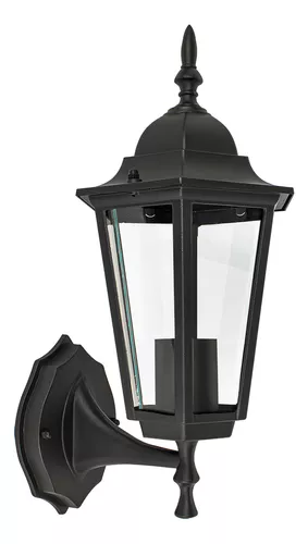 ARANDELA GLIGHT COLONIAL 155 1XE27 EXTERNA PRETA SEXTAVADA EM ALUMÍNIO