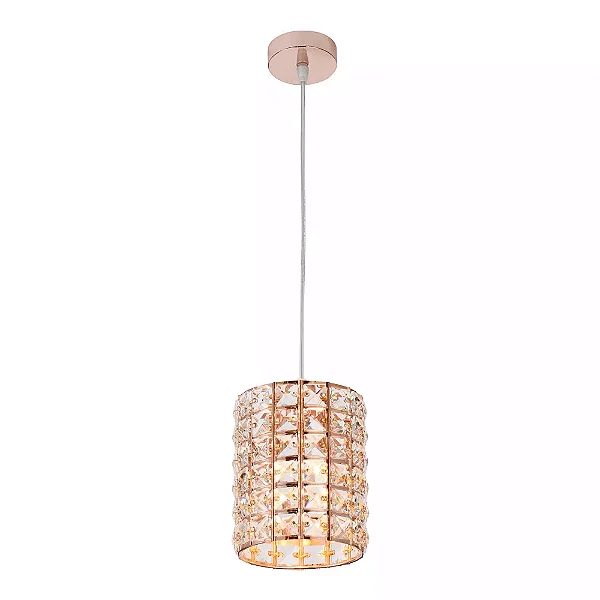 PENDENTE SINDORA CRISTAL ROSE Ø13X16CM E14x1