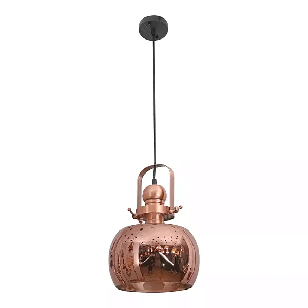 PENDENTE SINDORA DCD02006 BRONZE C/ VIDRO E-27 Ø34X25CM