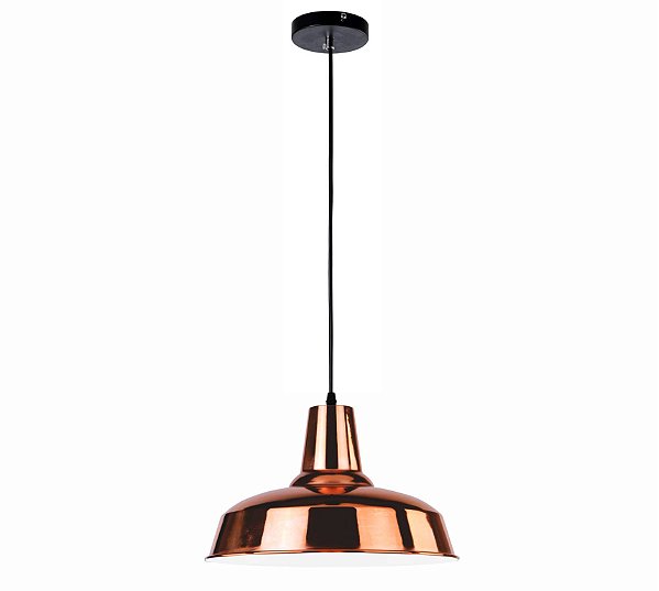 PENDENTE GLIGHT BAKIR360 FERRO COM REVESTIMENTO DE COBRE  E-27