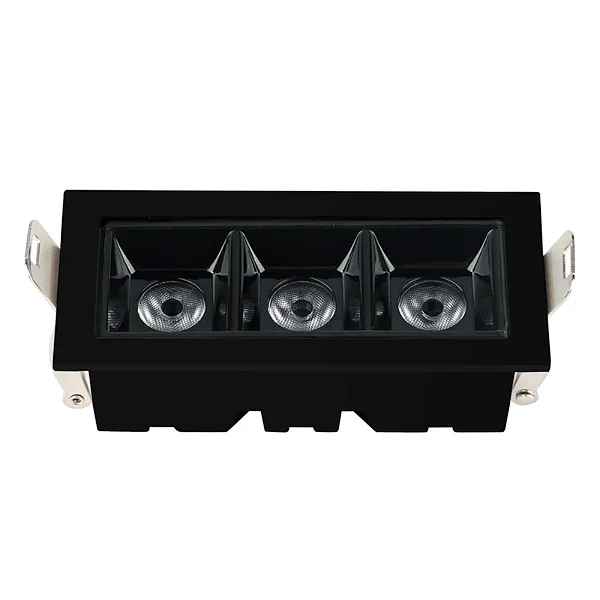 SPOT LUMINATTI DOT LIGHT CONCENTRADO EMBUTIR PRETO 6W 3000K 288 LUMENS