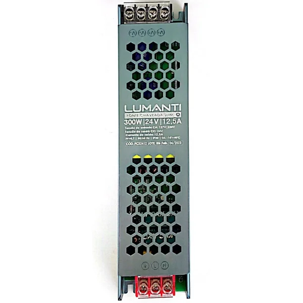 FONTE LUMANTI CHAVEADA SLIM 12.5A 12V 150W