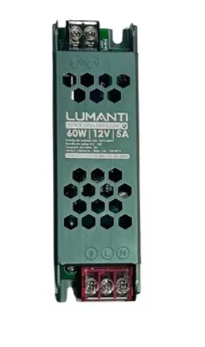FONTE LUMANTI CHAVEADA SLIM 5A 12V 60W