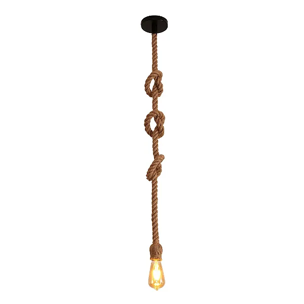 PENDENTE NITROLUX CORDA CARAMELO P/ 1 LÂMPADA 2 M  E-27