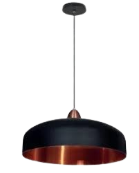 PENDENTE ARS ZEUS 100211 PRETO C/ COBRE E-27