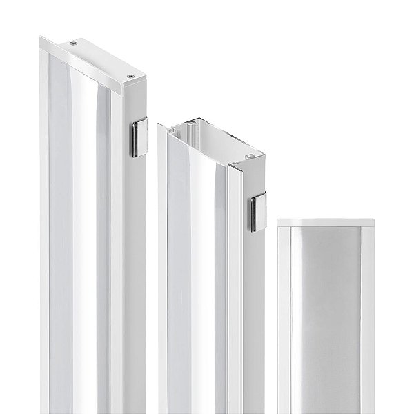 PERFIL DE ALUMÍNIO LUMANTI EXTRA-LARGO DE EMBUTIR BRANCO 65X20X3000MM