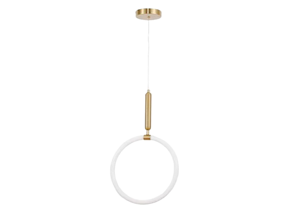PENDENTE NITROLUX LP-101A MODERNA CIRCULO DOURADO 15W 3000K 1050 LUMENS